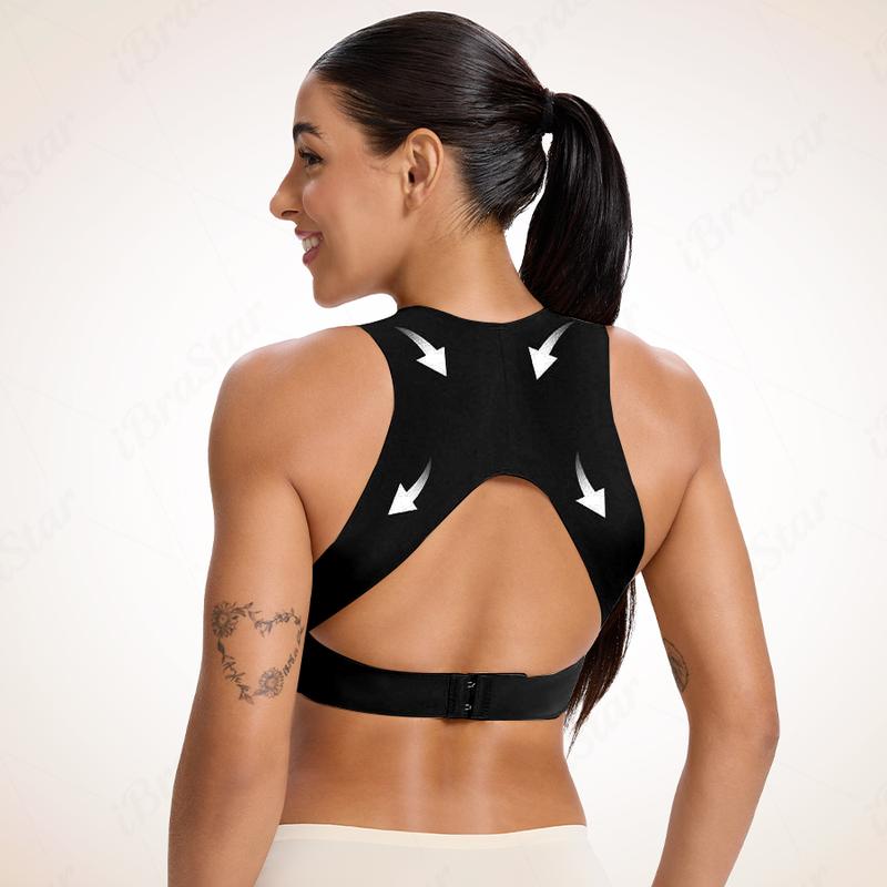 Postural correction】Gym Clothes,Soft Breathable Non-removable Moulded Cups Bra for Women