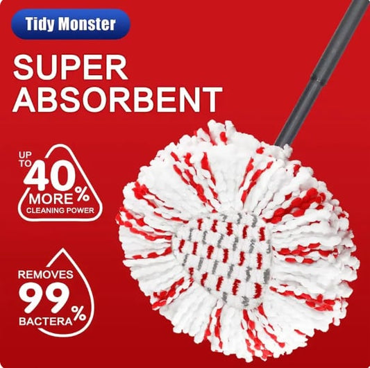 🔥 LAST DAY 49% OFF🔥 2026 Upgraded Spin Mop Heads with Scrubbing Pad