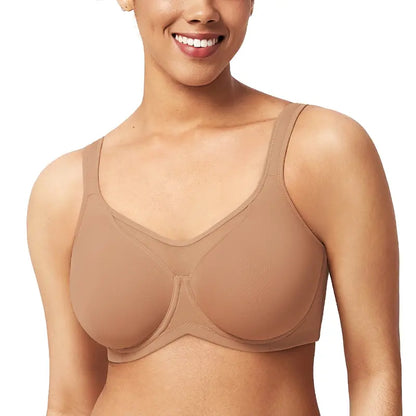 Plus Size Unlined Non-Padded Underwire Smoothing Wide Strap Full Coverage Minimizer