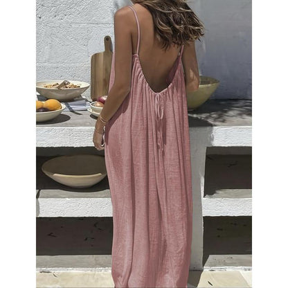 🔥HOT SALE 49% OFF - 💃Backless Spaghetti Strap Maxi Dress