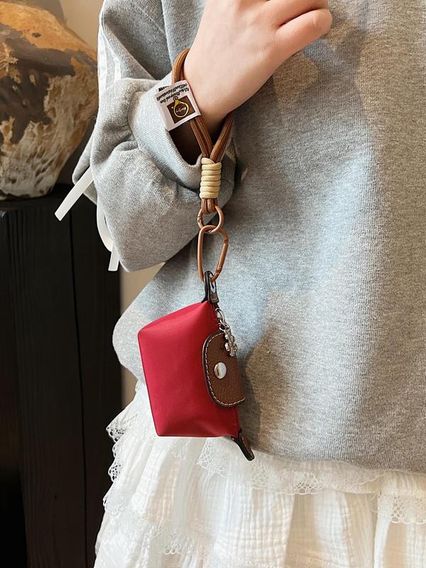 Mini Wallet for Women, Detachable Nylon Wrist Strap Coin Purse