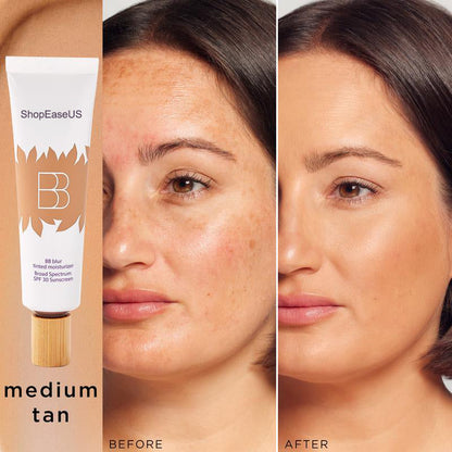 ShopEaseUS BB blur tinted moisturizer SPF 30 - instantly brightens, hydrates & smooths your skin